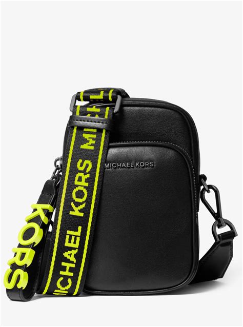 black neon michael kors bag|Medium Leather Neon Logo Tape Crossbody Bag .